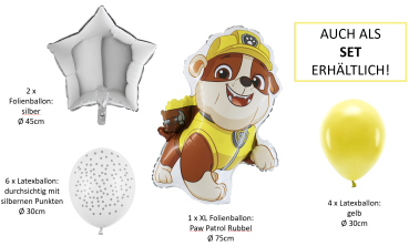 XXL Folienballon Figur - Paw Patrol: Rubbel - ø 75cm